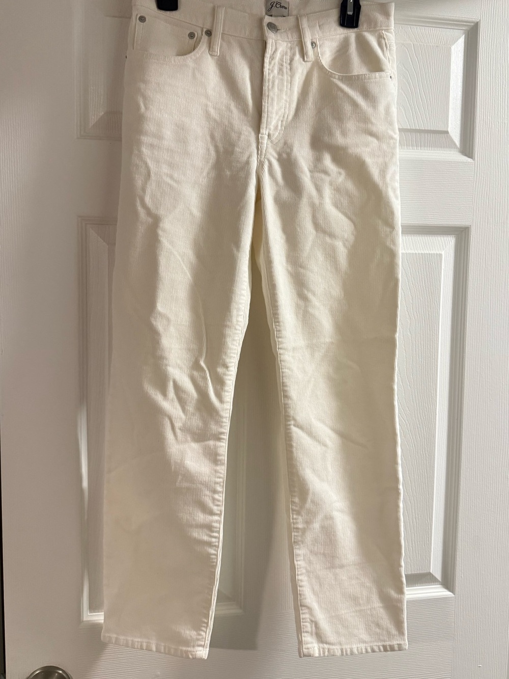 J. Crew Off-White Straight Corduroy Jeans